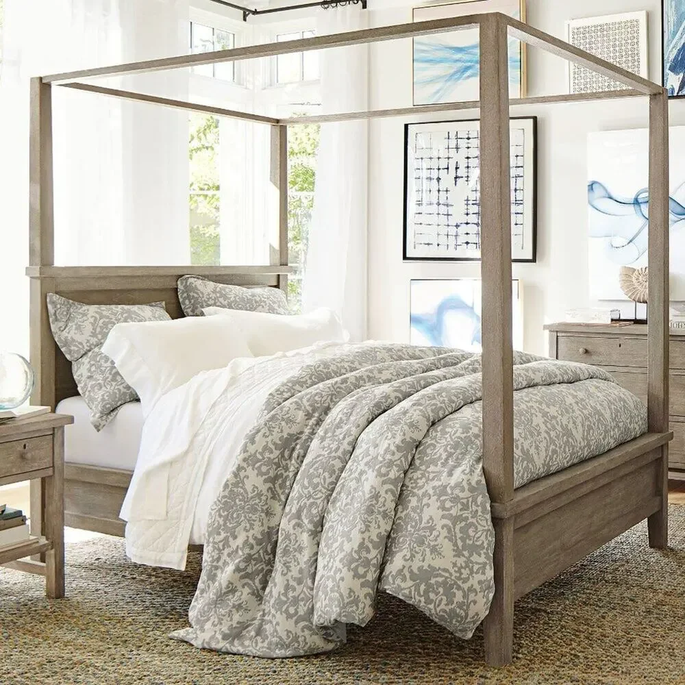 Pottery Barn Jacquard Medallion Cotton Linen Duvet Cover Gray White Damask NWT